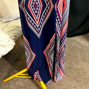 Size small long fitted dress,zips in back